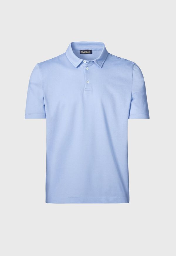 Paul Stuart Cotton Pique Short Sleeve Light Blue | AU_PAUL25340