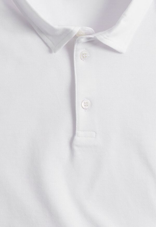 Paul Stuart Cotton Pique Short Sleeve White | AU_PAUL96679