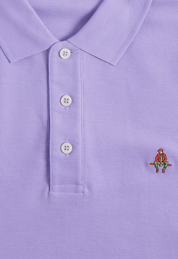 Paul Stuart Cotton Piqué Logo Lavender | AU_PAUL35820