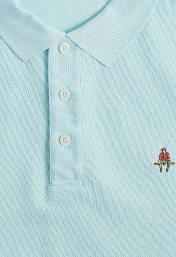 Paul Stuart Cotton Piqué Logo Mint | AU_PAUL91682