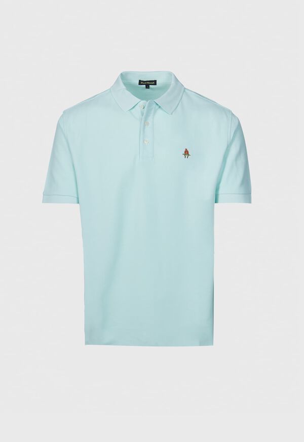 Paul Stuart Cotton Piqué Logo Mint | AU_PAUL91682