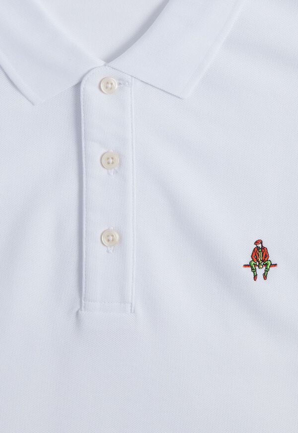 Paul Stuart Cotton Piqué Logo Polo White | AU_PAUL95986