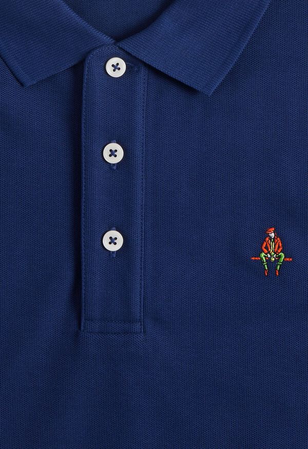 Paul Stuart Cotton Piqué Logo Polo Navy | AU_PAUL63834