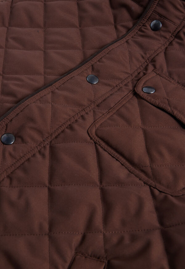 Paul Stuart Diamond Quilted Vest Brown | AU_PAUL55017