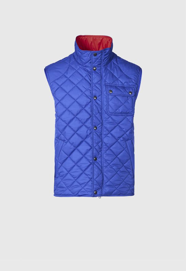 Paul Stuart Diamond Quilted Vest Royal Blue | AU_PAUL16163