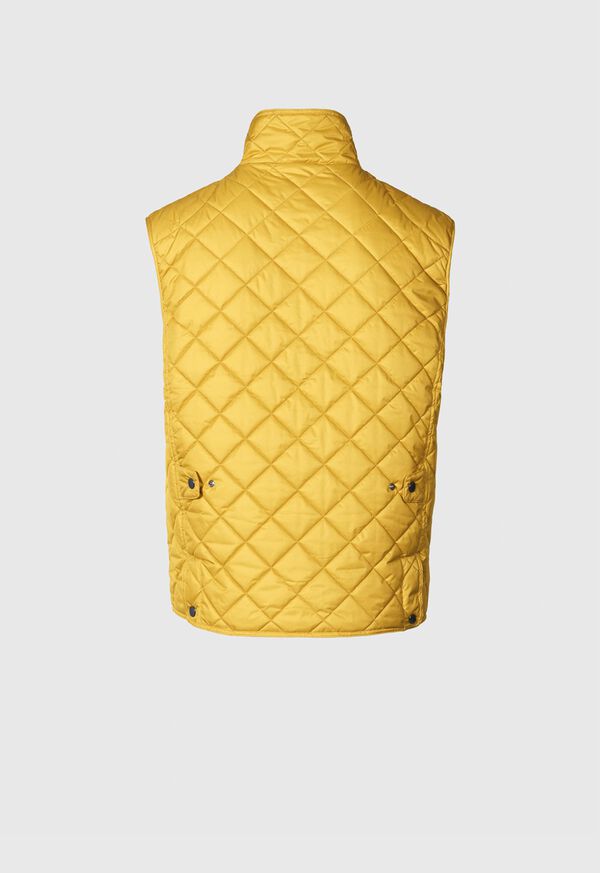 Paul Stuart Diamond Quilted Vest Yellow | AU_PAUL46323