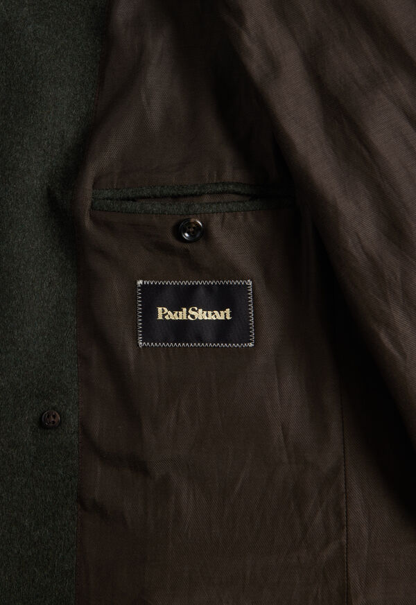 Paul Stuart Double Breasted Military Style Wool Olive | AU_PAUL78126