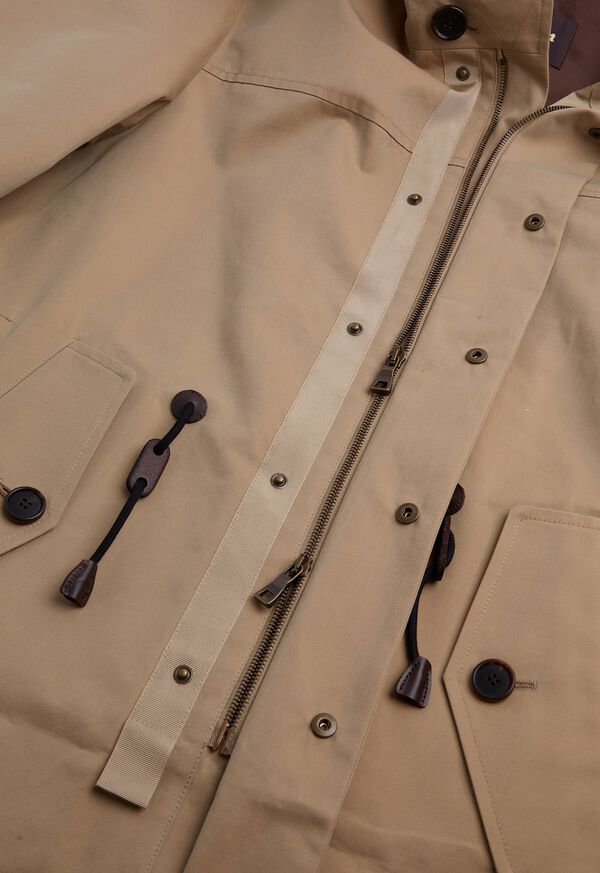 Paul Stuart Double Twisted Cotton Parka Khaki | AU_PAUL35213