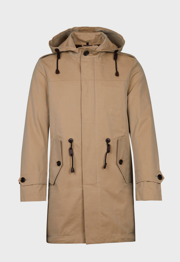 Paul Stuart Double Twisted Cotton Parka Khaki | AU_PAUL35213