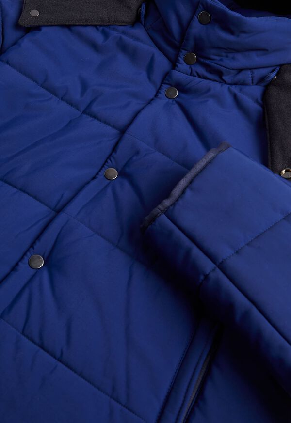 Paul Stuart Down Jacket with Removable Sleeves Royal Blue | AU_PAUL34742