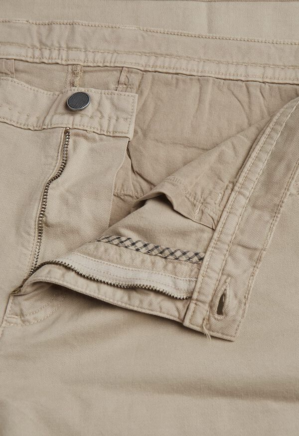 Paul Stuart Five Pocket Pima Cotton Khaki | AU_PAUL59098