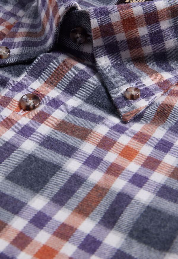 Paul Stuart Flannel Plaid Orange / Purple | AU_PAUL83305