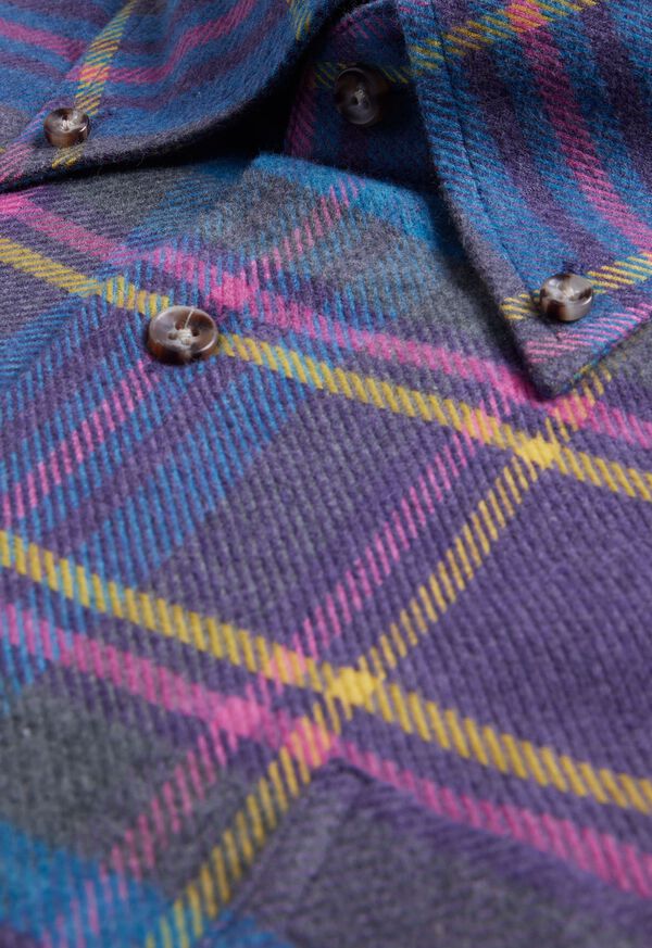 Paul Stuart Flannel Plaid Purple / Pink | AU_PAUL68522