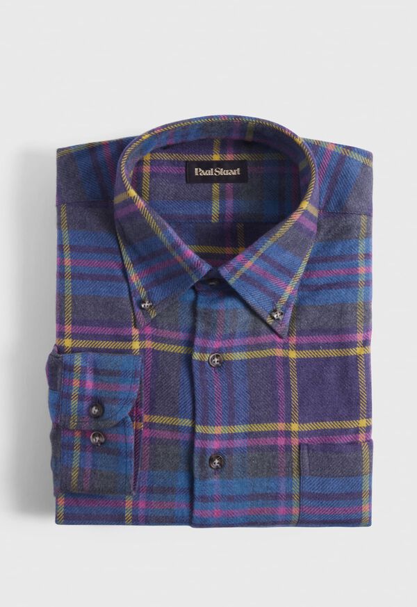 Paul Stuart Flannel Plaid Purple / Pink | AU_PAUL68522