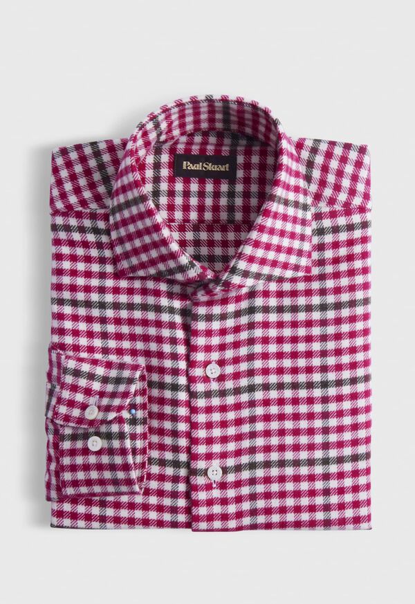 Paul Stuart Flannel Small Plaid Pink | AU_PAUL57679