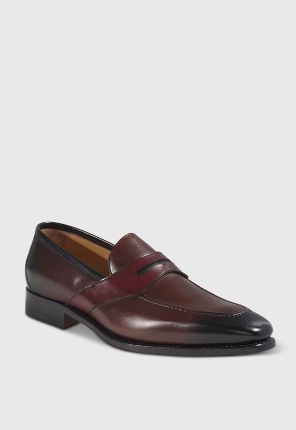 Paul Stuart Georgetown Leather Penny Dark Brown | AU_PAUL85923