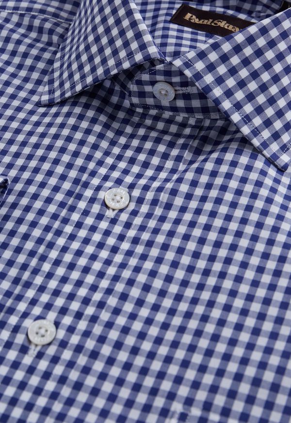 Paul Stuart Gingham Check Cotton Navy | AU_PAUL75119