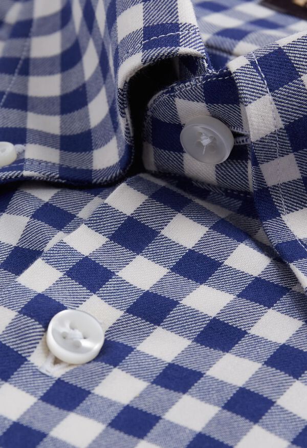 Paul Stuart Gingham Flannel Navy | AU_PAUL39526