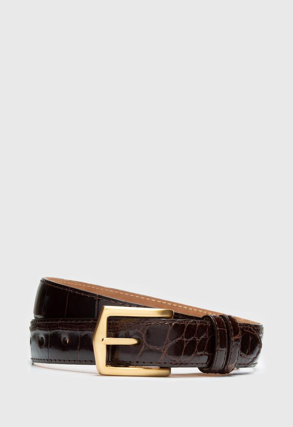 Paul Stuart Glazed Alligator Dark Brown | AU_PAUL91124