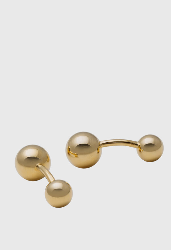 Paul Stuart Gold Double-Sided Ball Cufflinks Gold | AU_PAUL36025