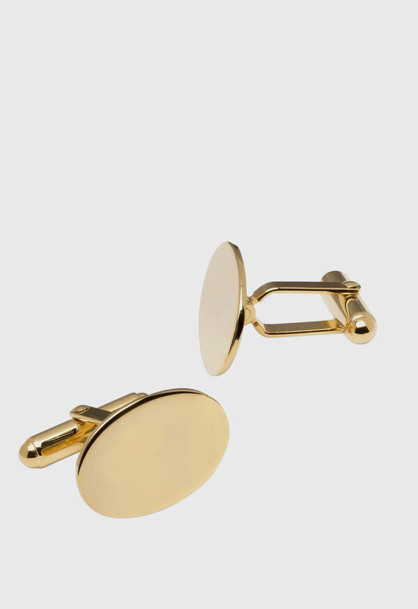 Paul Stuart Gold Vermeil Oval Cufflinks Gold | AU_PAUL23961