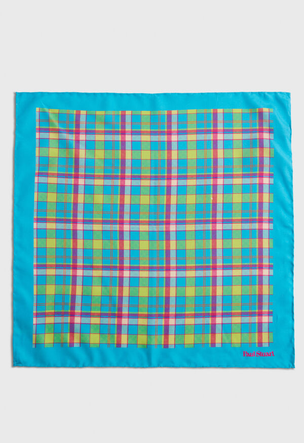 Paul Stuart Habotai Silk Plaid Mint | AU_PAUL50820