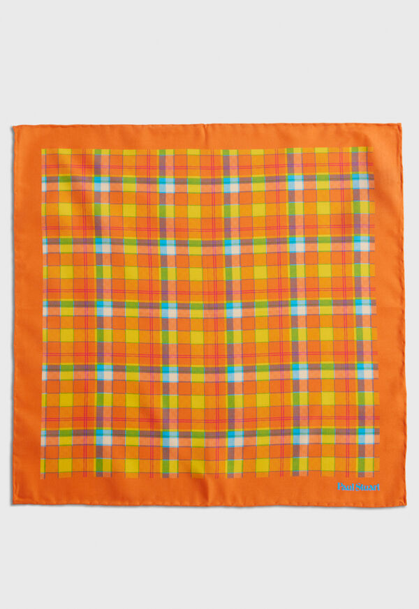 Paul Stuart Habotai Silk Plaid Orange | AU_PAUL59300