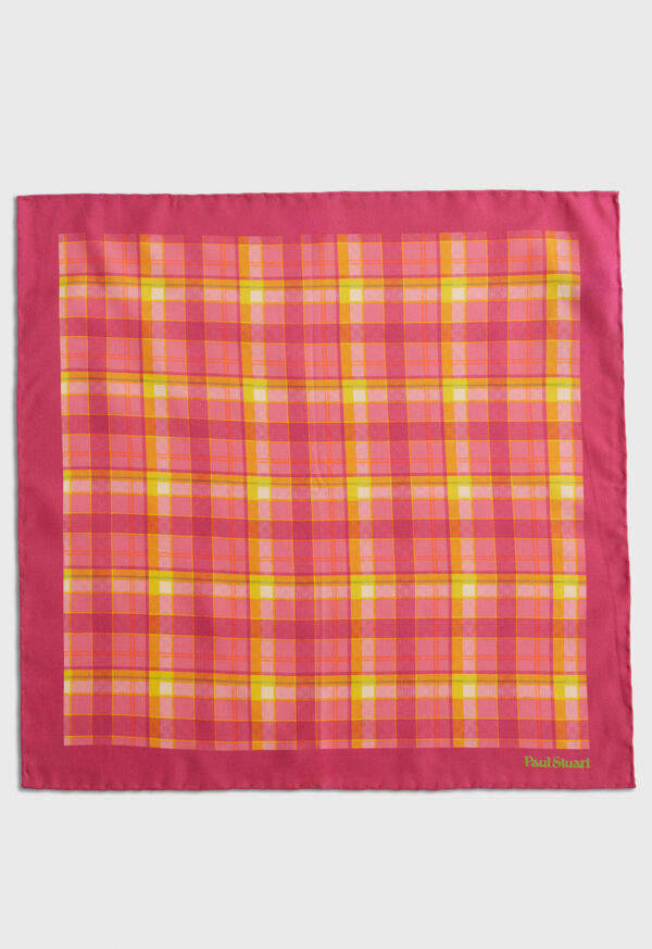 Paul Stuart Habotai Silk Plaid Red / Yellow | AU_PAUL25851