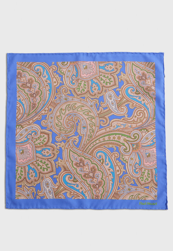 Paul Stuart Habotai Silk Summer Paisley Blue | AU_PAUL36883