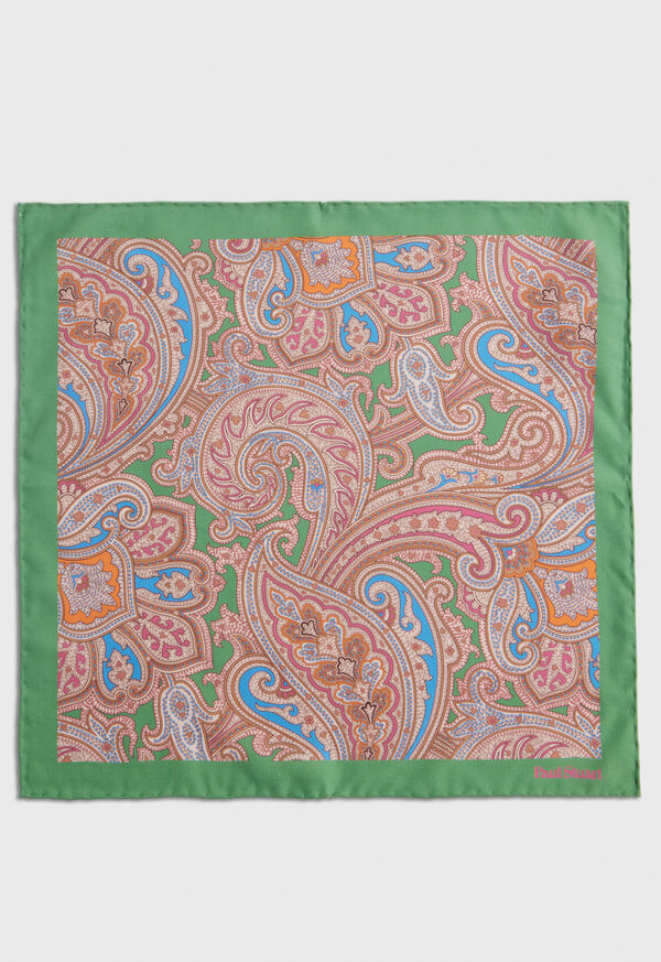 Paul Stuart Habotai Silk Summer Paisley Mint | AU_PAUL40915