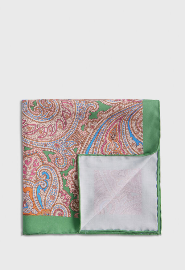 Paul Stuart Habotai Silk Summer Paisley Mint | AU_PAUL40915