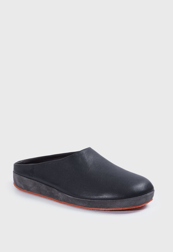 Paul Stuart Hampton Leather Clog Black | AU_PAUL32158