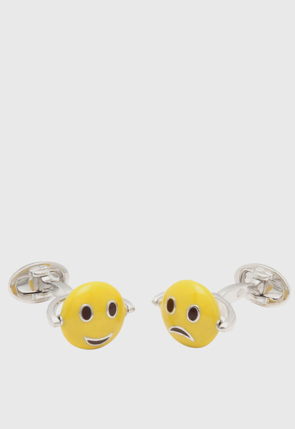 Paul Stuart Happy & Sad Emoji Cufflinks Yellow | AU_PAUL13671