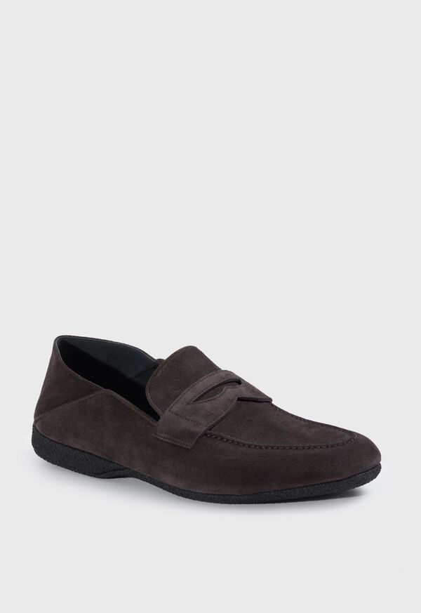 Paul Stuart Home Suede Dark Brown | AU_PAUL26151