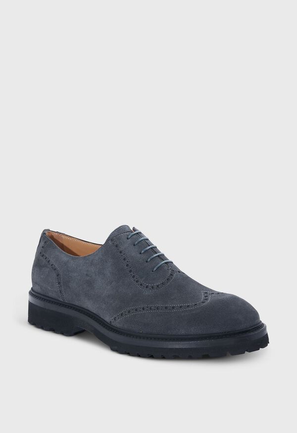 Paul Stuart Homer Suede Wing Tip Grey | AU_PAUL47578