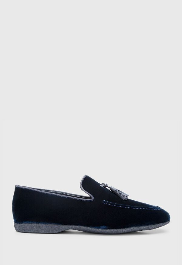 Paul Stuart Hope Velvet Slip-On Blue | AU_PAUL54816