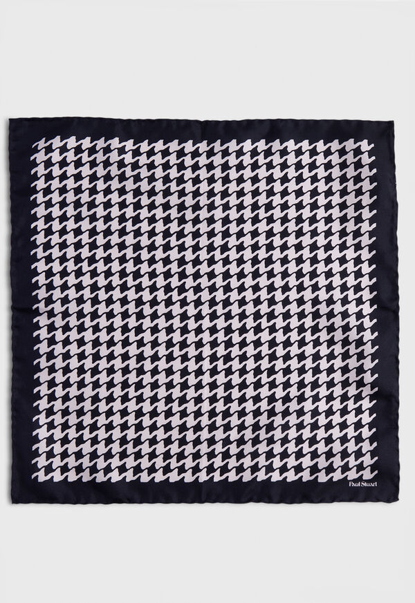 Paul Stuart Houndstooth Silk Black | AU_PAUL28199