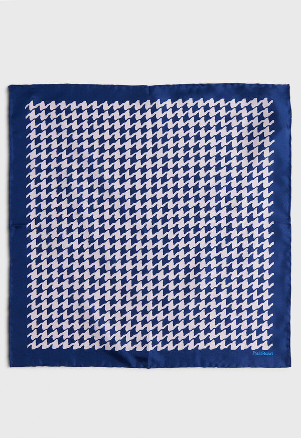 Paul Stuart Houndstooth Silk Blue | AU_PAUL60172