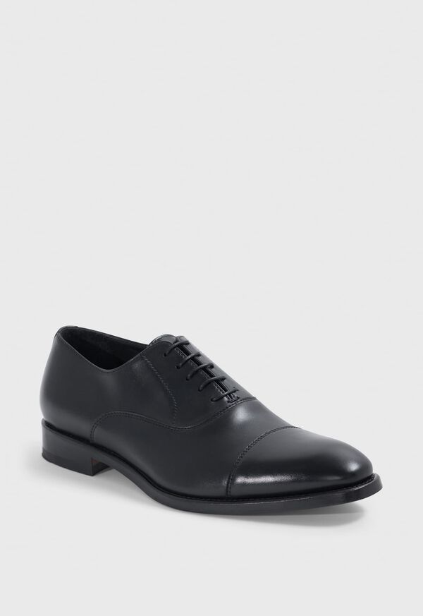 Paul Stuart Houston Leather Cap Toe Black | AU_PAUL87360