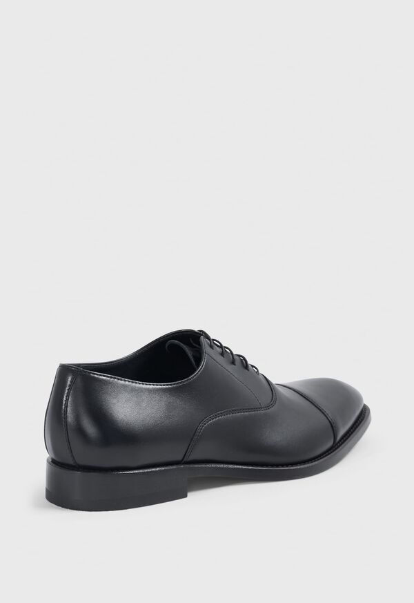 Paul Stuart Houston Leather Cap Toe Black | AU_PAUL87360