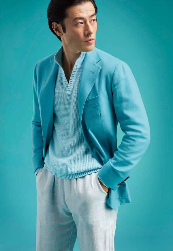 Paul Stuart Light Blue Cashmere Soft Light Blue | AU_PAUL77813