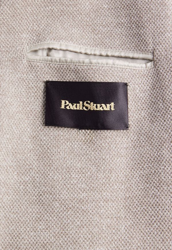 Paul Stuart Linen Cotton Piqué Knit Blazer Brown | AU_PAUL75463