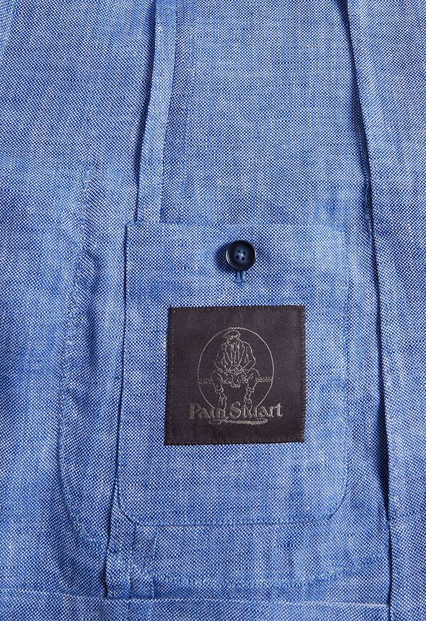 Paul Stuart Linen Double Breasted Blue | AU_PAUL88186