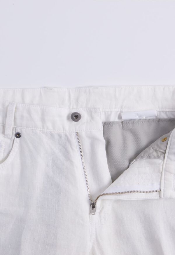 Paul Stuart Linen Five Pocket White | AU_PAUL26395