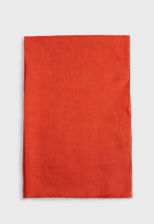 Paul Stuart Linen Scarf Orange | AU_PAUL89083