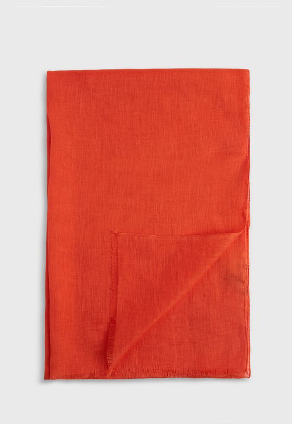 Paul Stuart Linen Scarf Orange | AU_PAUL89083