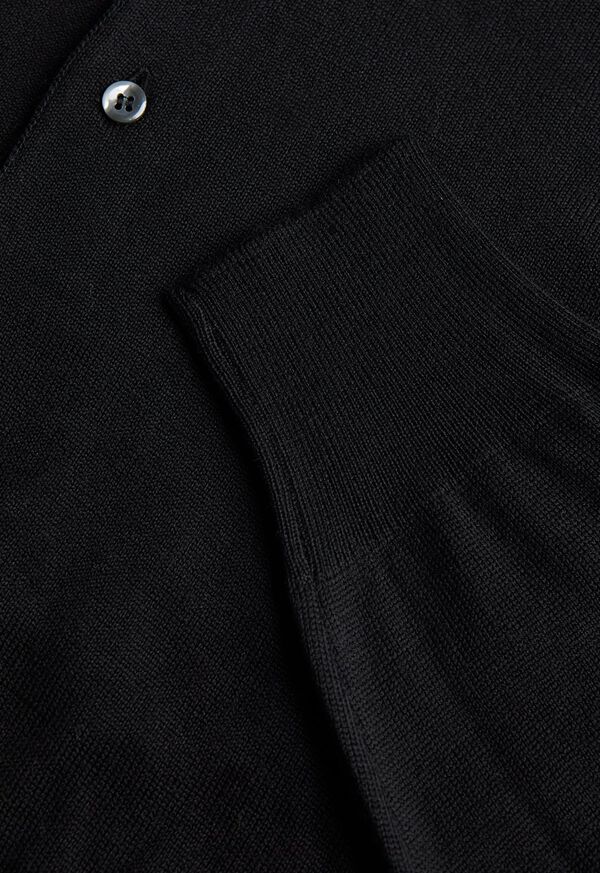 Paul Stuart Long Sleeve Merino Wool Black | AU_PAUL81375