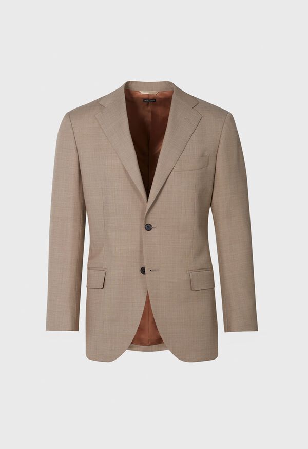 Paul Stuart Mélange Tan All Year Wool Suit Brown | AU_PAUL39516