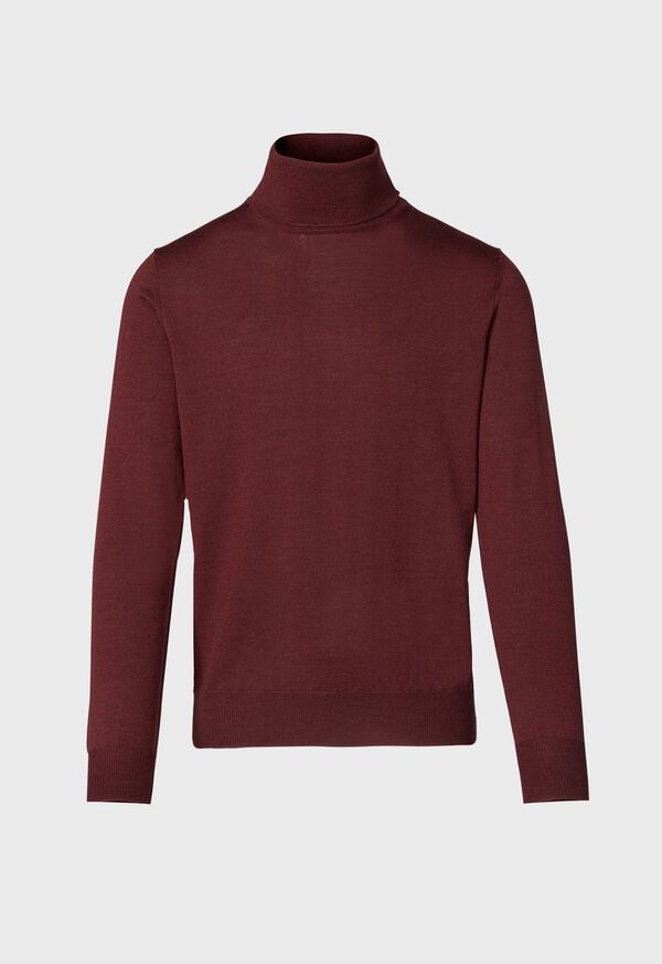 Paul Stuart Merino Wool Turtleneck Burgundy | AU_PAUL55043