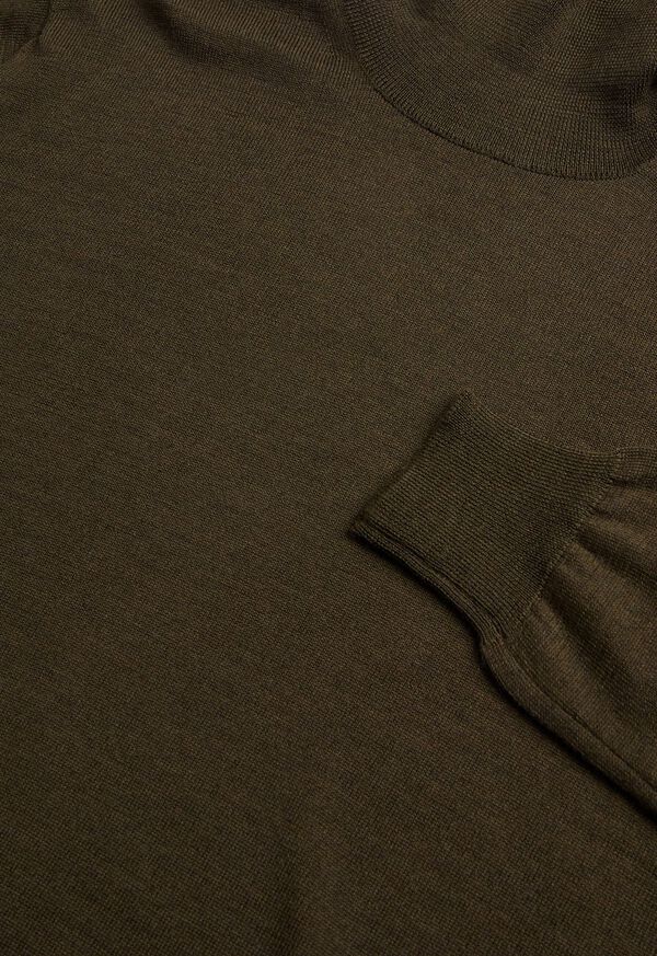 Paul Stuart Merino Wool Turtleneck Olive | AU_PAUL19676